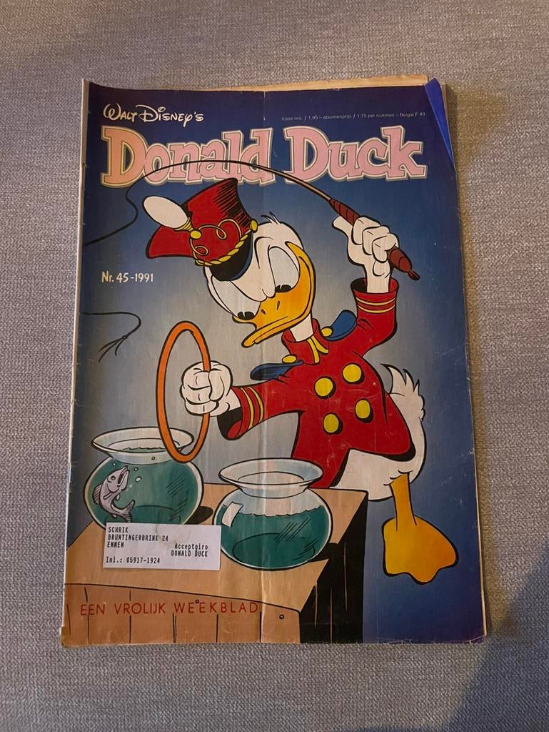 Donald duck 1991 nr 45, Boeken, Stripboeken, Eén stripboek, Ophalen of Verzenden, Gelezen