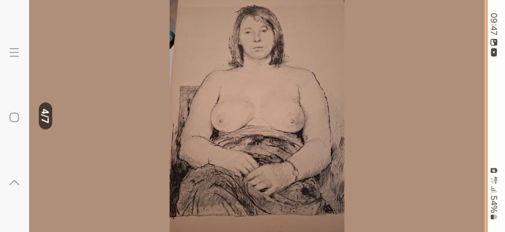 Naaktprint van Aad Veldhoen, Ophalen of Verzenden