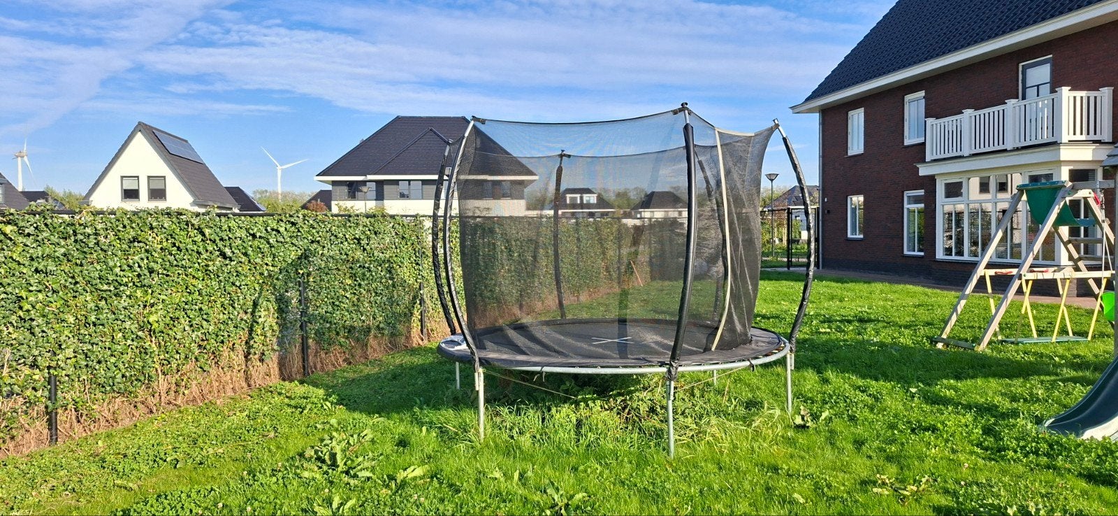 Trampoline met veiligheidsnet - gebruikt, Ophalen of Verzenden, Gebruikt