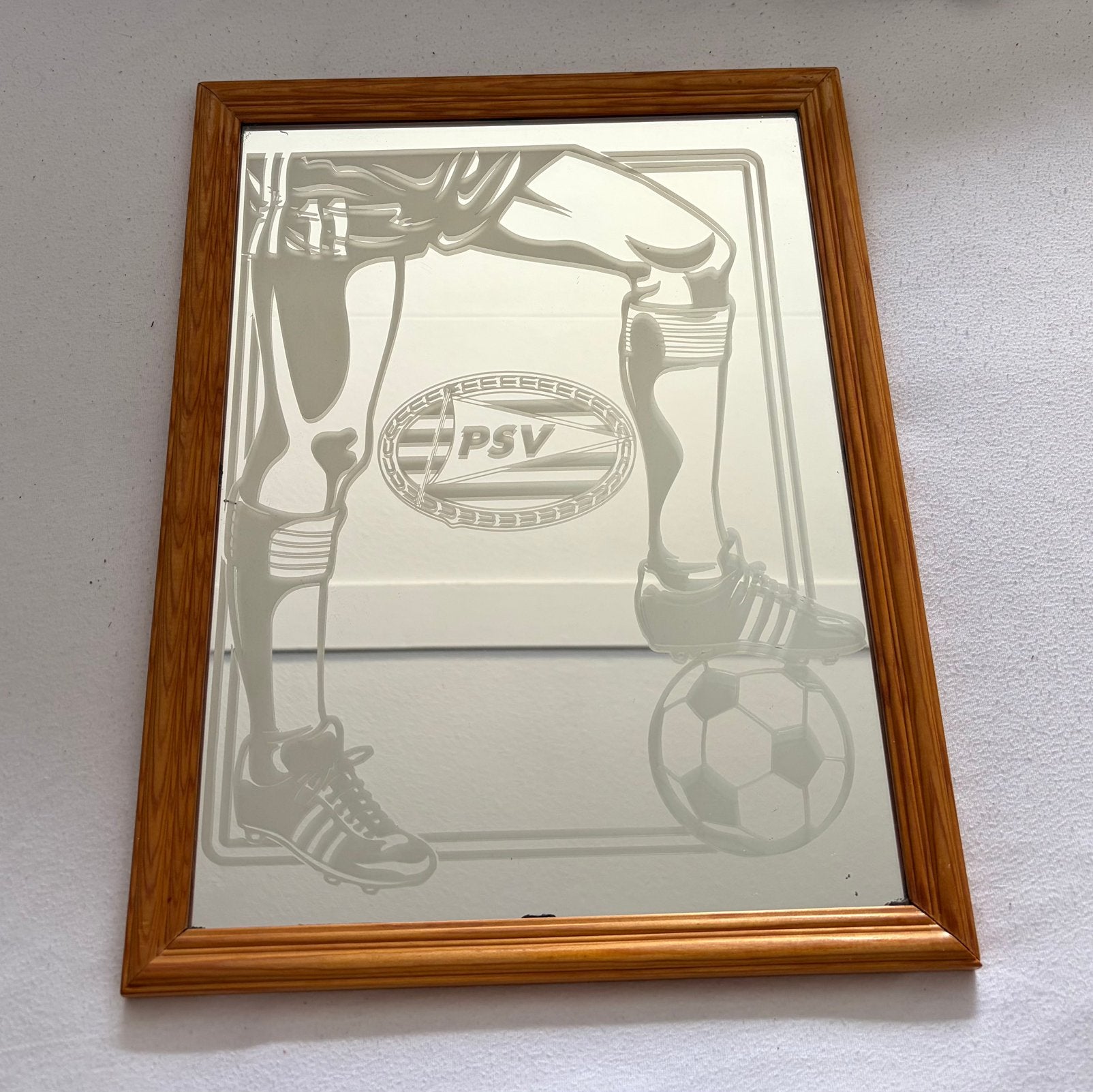 Spiegel PSV Eindhoven, Ophalen, Minder dan 50 cm, Zo goed als nieuw, Minder dan 100 cm