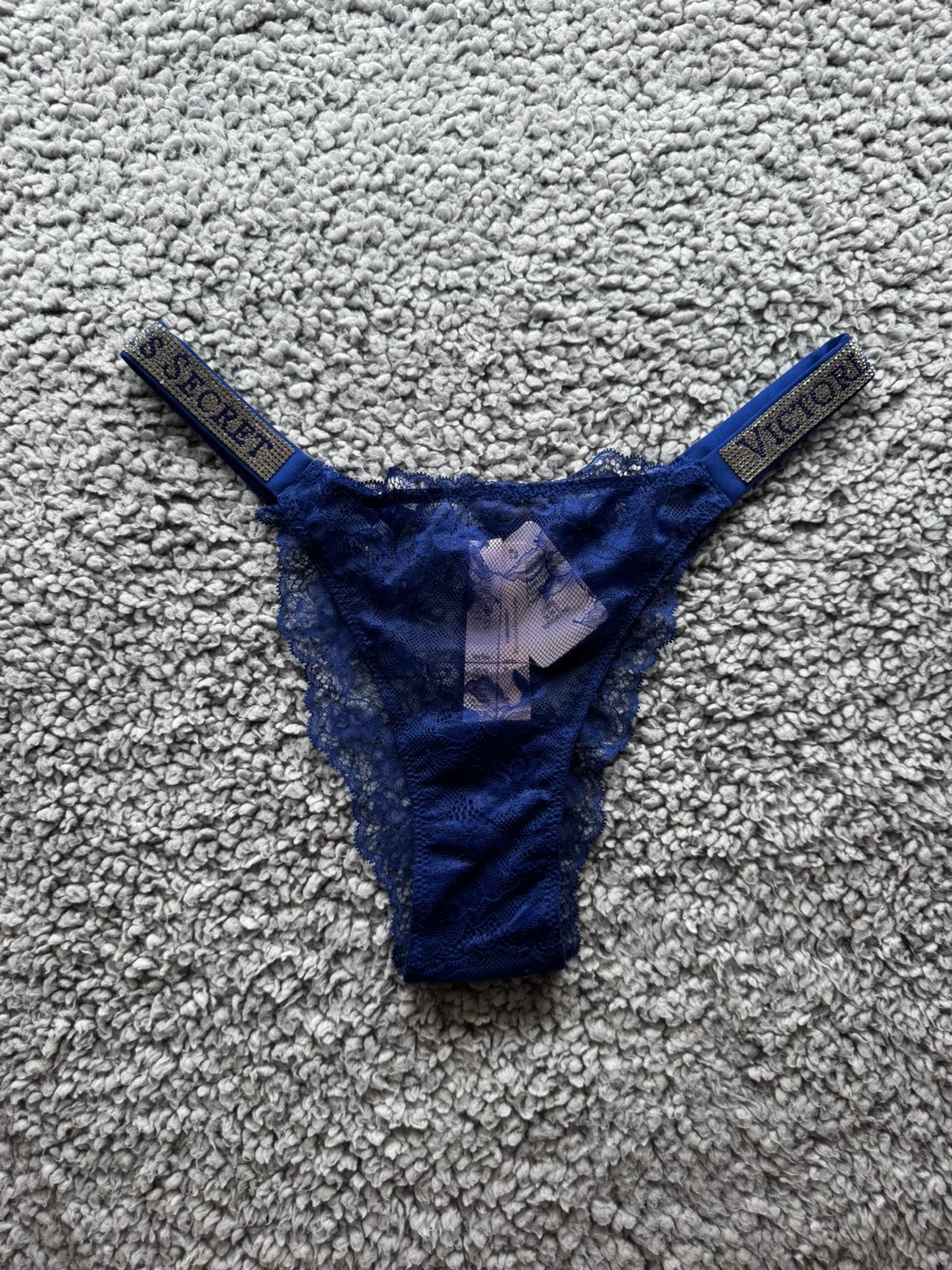 Victoria’s Secret | Blue Shine Strap Brazilian Lace Panty -, Verzenden, Blauw, Slip