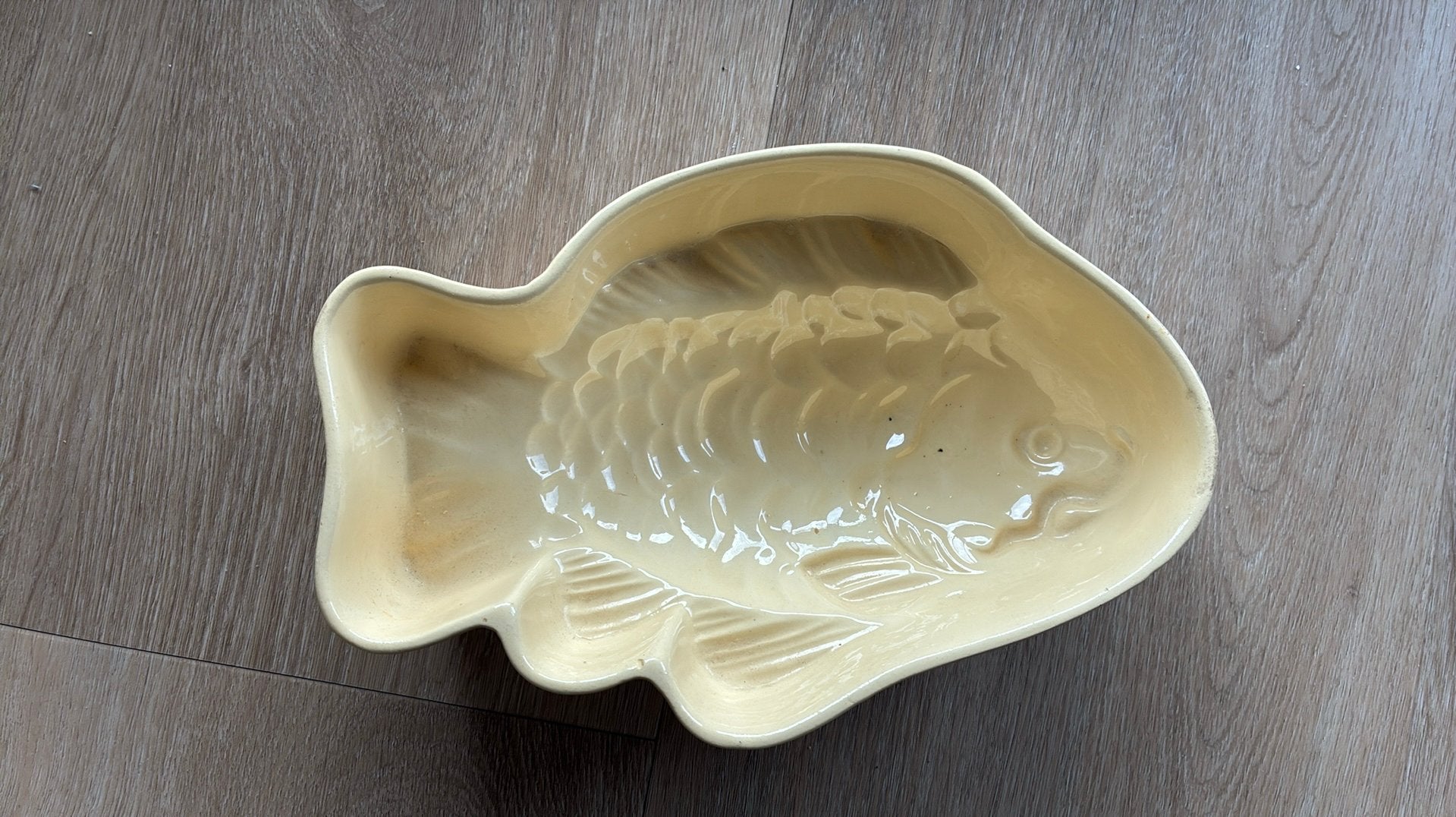 Vintage keramiek puddingvorm vis, Ophalen of Verzenden