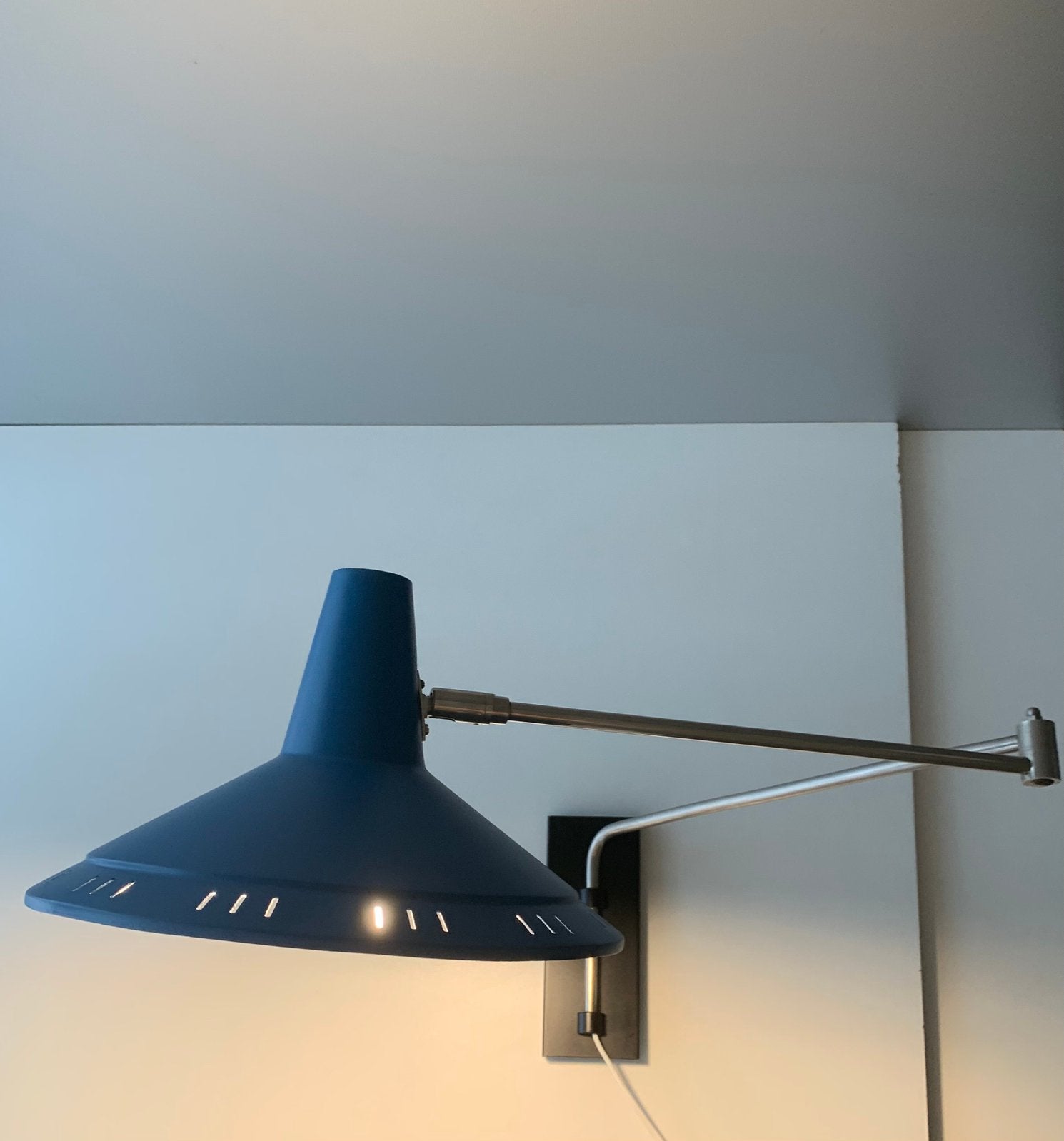 Van Doorn wall lamp 60s silence of the lamps, Verstelbaar, Metaal, Wandlamp, Gebruikt