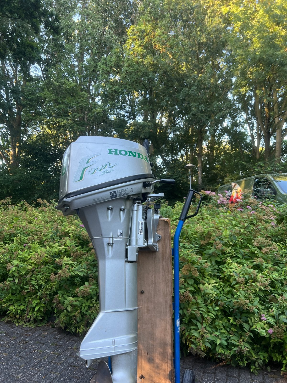 Honda BF8A 8 pk buitenboordmotor langstaart viertakt, Ophalen, Gebruikt, 5 tot 10 pk, Viertaktmotor