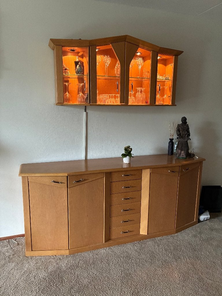 Dressoir + TV meubel, Ophalen, Glas, Gebruikt, 150 tot 200 cm