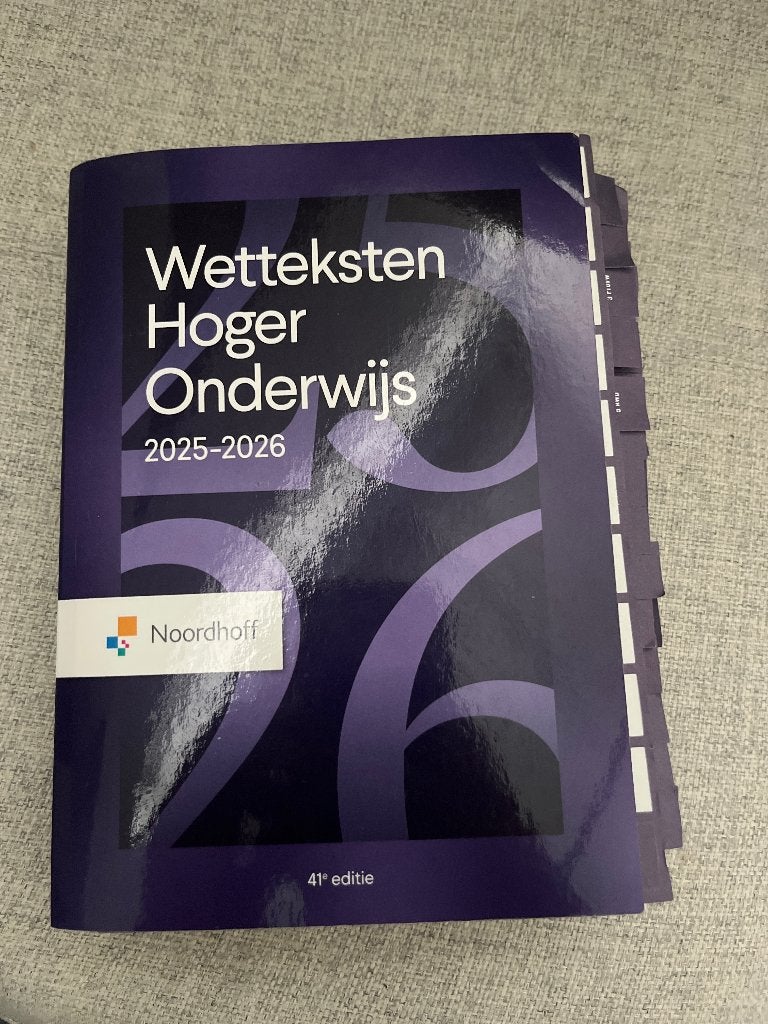 Wetteksten hoger onderwijs 2025-2026, Boeken, Noordhoff, Ophalen of Verzenden, Beta, WO