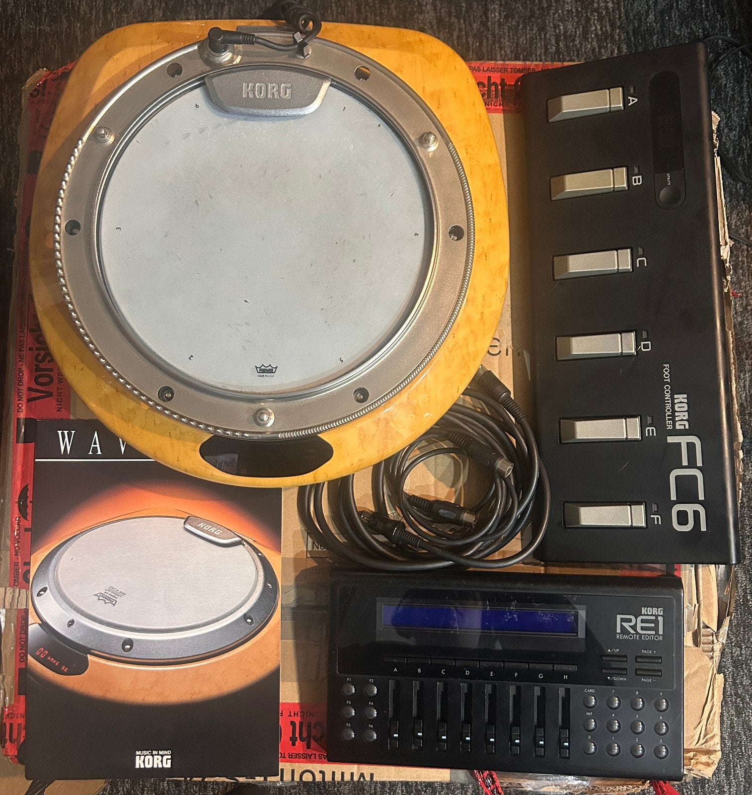 Rare and extended Korg Wavedrum WD-1 package for sale, Gebruikt, Korg, Met midi-aansluiting, Overige aantallen