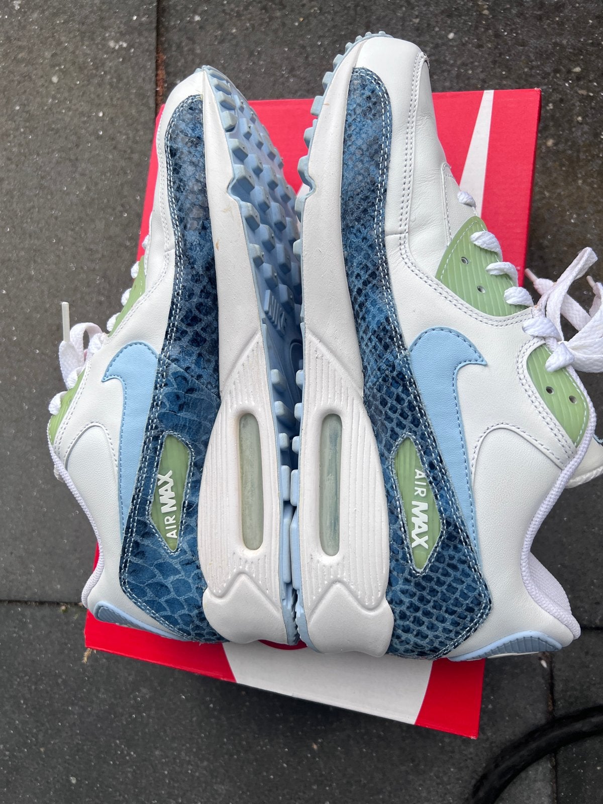 Nike Air Max 90 'Python' - Maat 42.5, Ophalen of Verzenden, Nieuw, Wit, Sneakers of Gympen