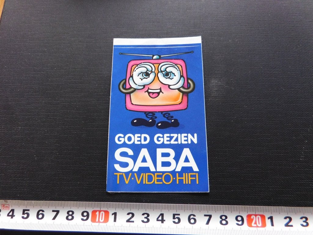 sticker goed gezien SABA tv video hifi *, Ophalen, Zo goed als nieuw