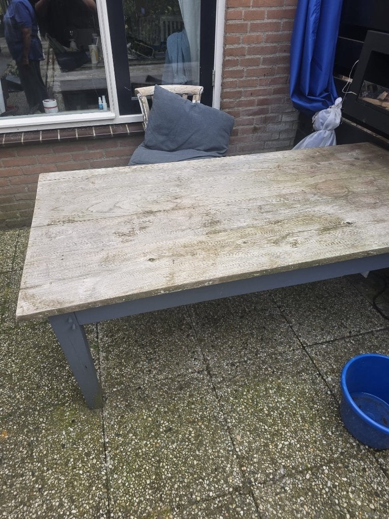 gratis tuintafel teakhout, Tuin en Terras, Tuintafels, Gebruikt, Rechthoekig, Teakhout, Ophalen