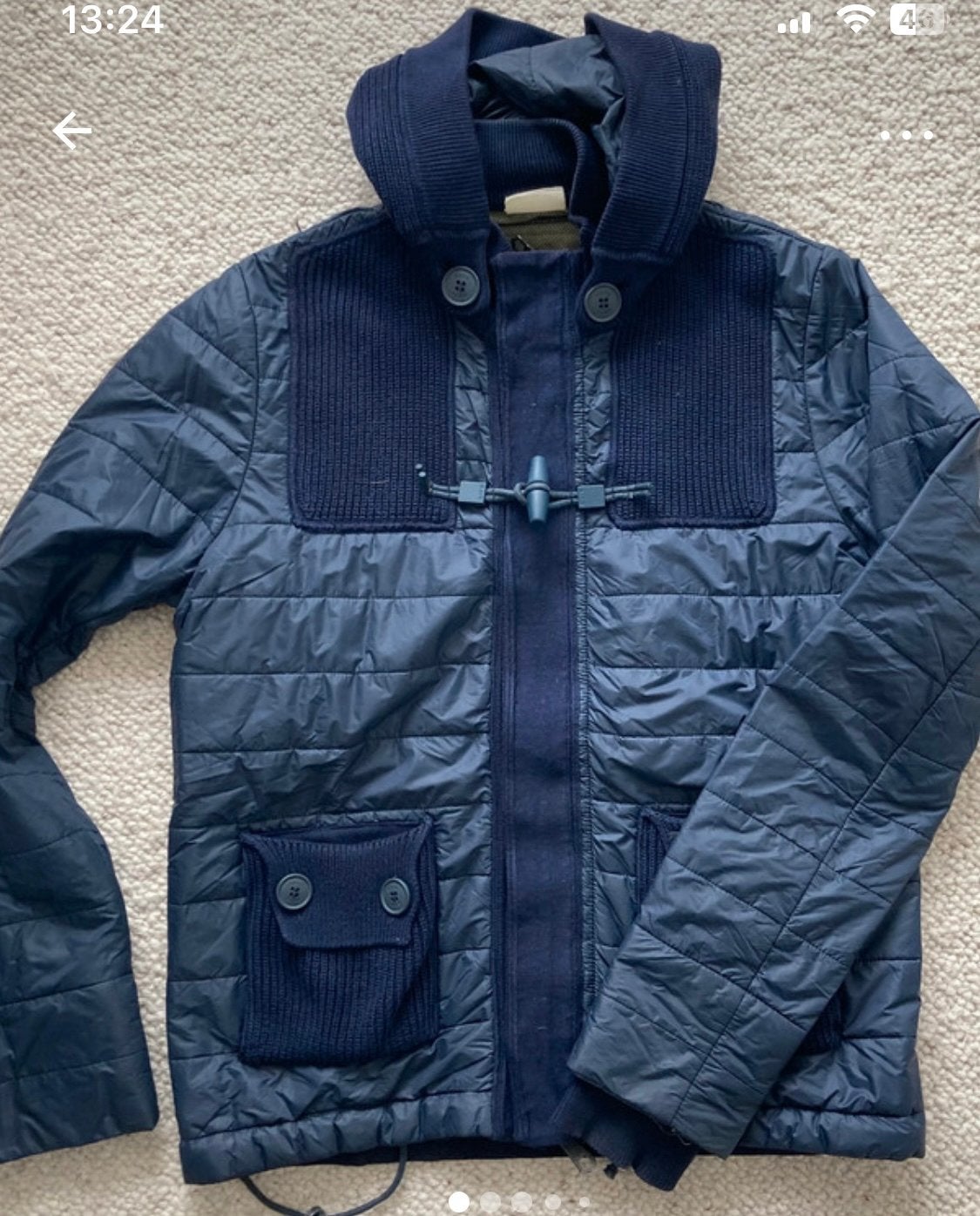 Bark Duffle Coat Jas - Donkerblauw - Maat S, Ophalen of Verzenden, Zo goed als nieuw, Maat 46 (S) of kleiner, Blauw
