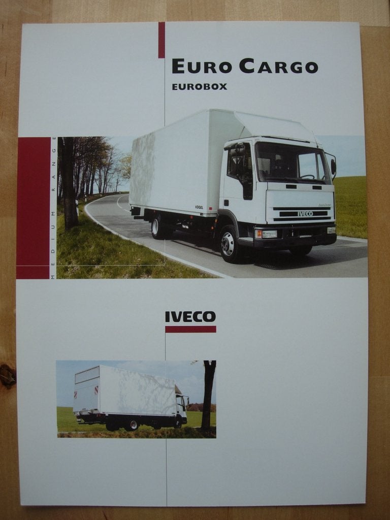 Iveco EuroCargo Brochure ca 1992 – EuroBox Kögel, Iveco, Ophalen of Verzenden, Zo goed als nieuw, Overige merken