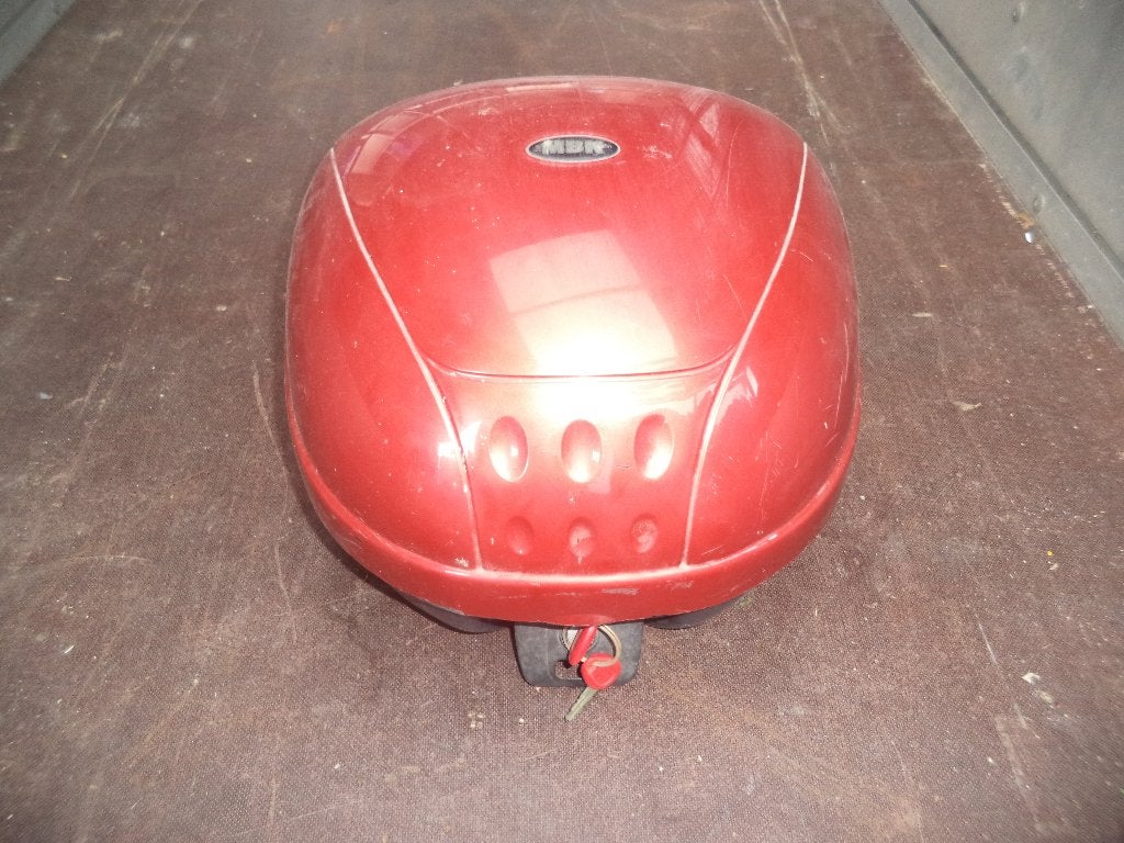 1 rode koffer voor achter op scooter, Ophalen of Verzenden, Gebruikt, Koffer