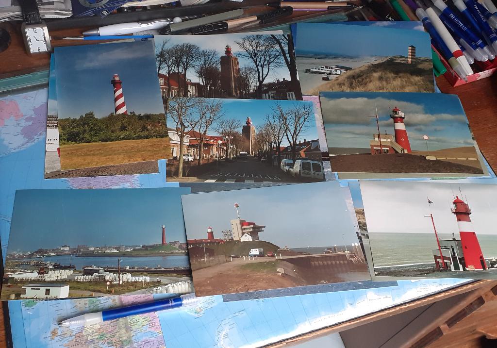 19 Vuurtorens orig. 19 x 12 cm  19 kl. foto's 19x12, Verzenden, Nieuw, Kaart, Foto of Prent