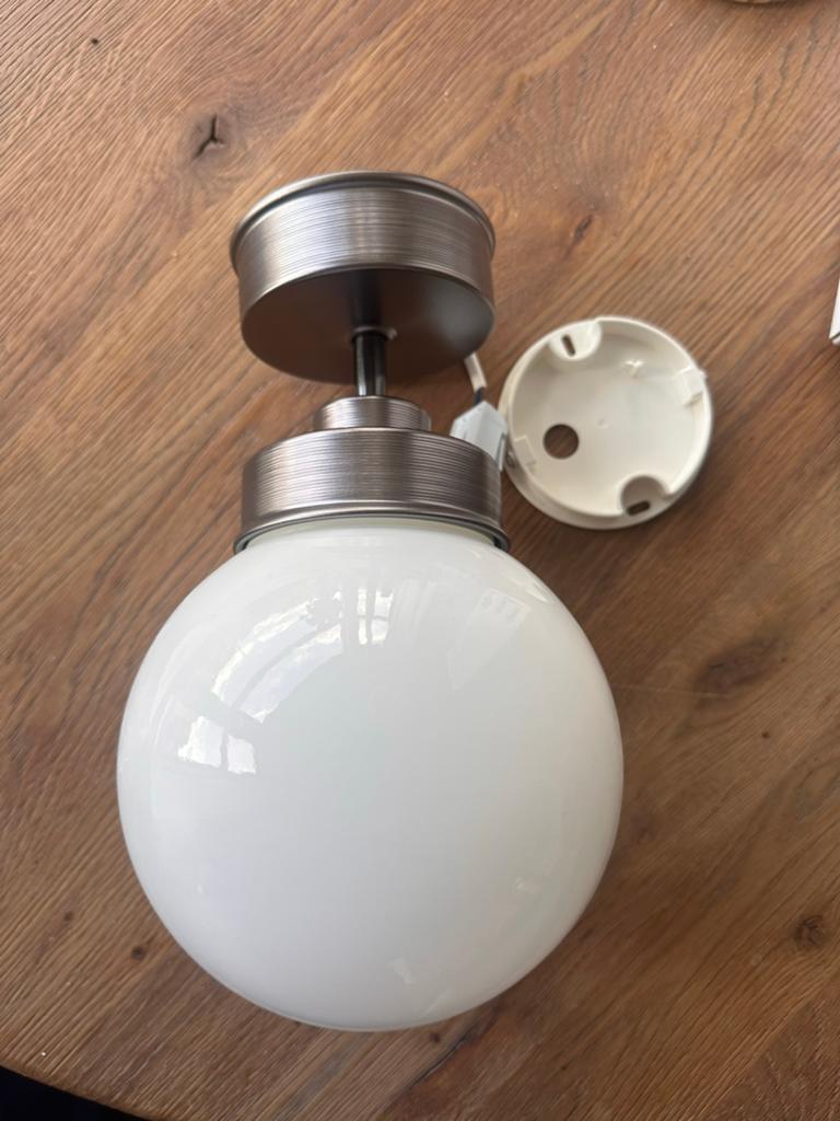 Ikea Frihult Lamp, Glas, Wit, Rond, Ophalen of Verzenden