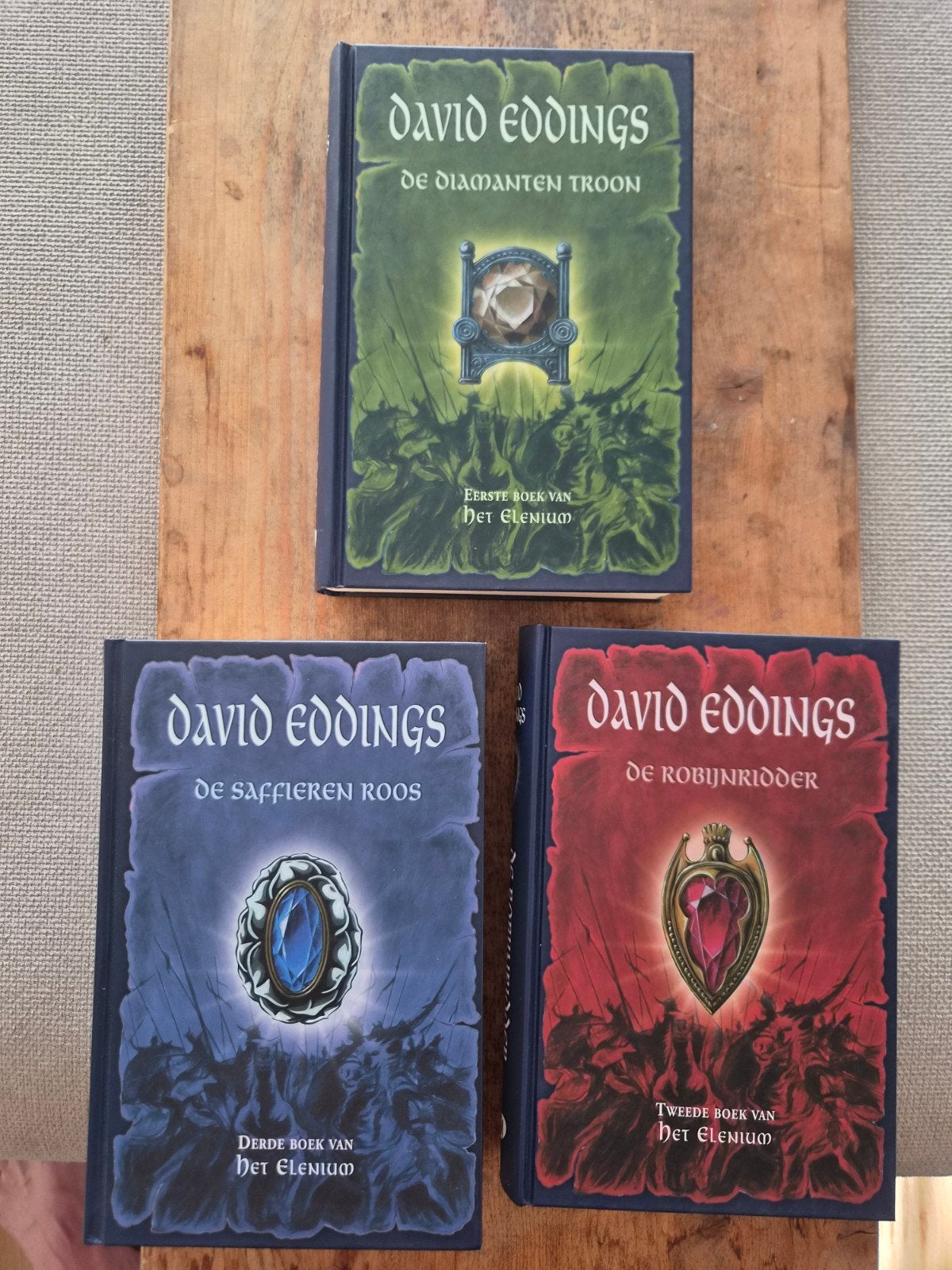 David Eddings - Het Elenium Trilogie (3 boeken), Ophalen of Verzenden, Gelezen, David Eddings