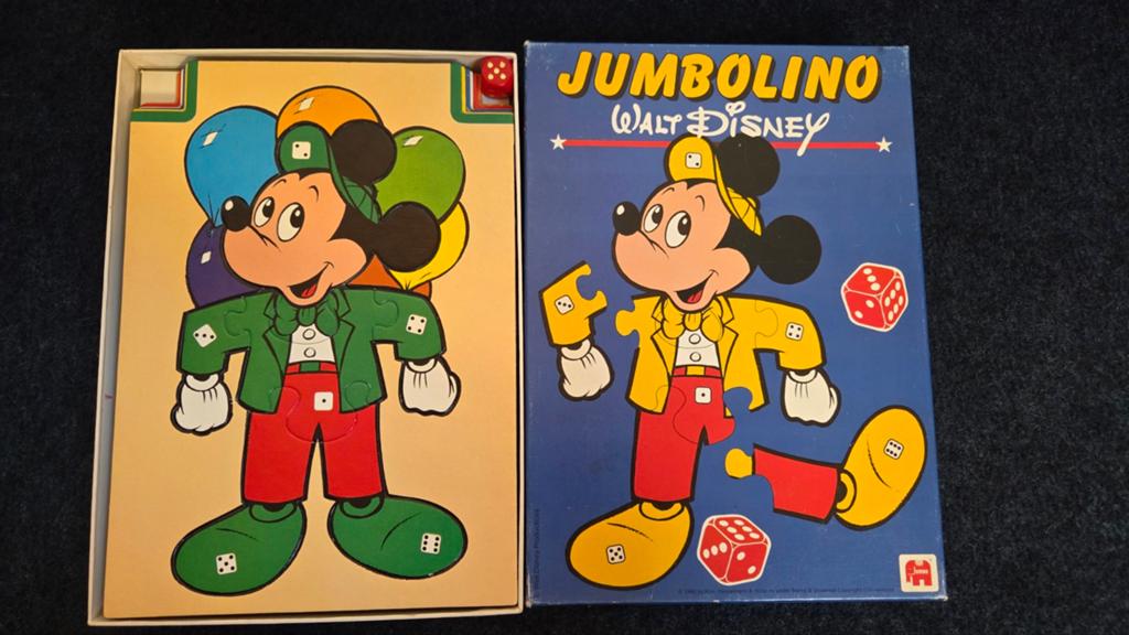 Vintage JUMBO JUMBOLINO Walt Disney Mickey Mouse Puzzel, Gebruikt, 10 tot 50 stukjes, Ophalen of Verzenden, Van hout
