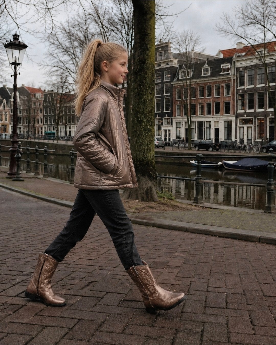 Nieuwe Red-Rag bronzen western laarzen, maat 34, echt leer., Red Rag, Meisje, Nieuw, Ophalen of Verzenden