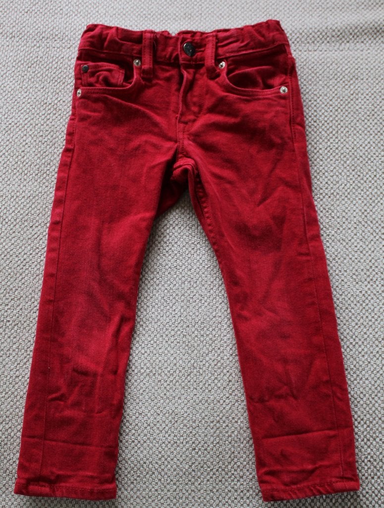 Rode spijkerbroek van H&M 98, Broek, Gebruikt, H&M, Ophalen of Verzenden