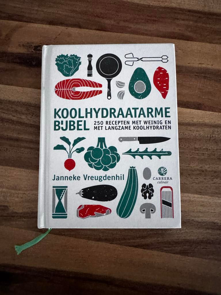 Janneke Vreugdenhil - Koolhydraatarme bijbel, Boeken, Kookboeken, Zo goed als nieuw, Voorgerechten en Soepen, Overige gebieden