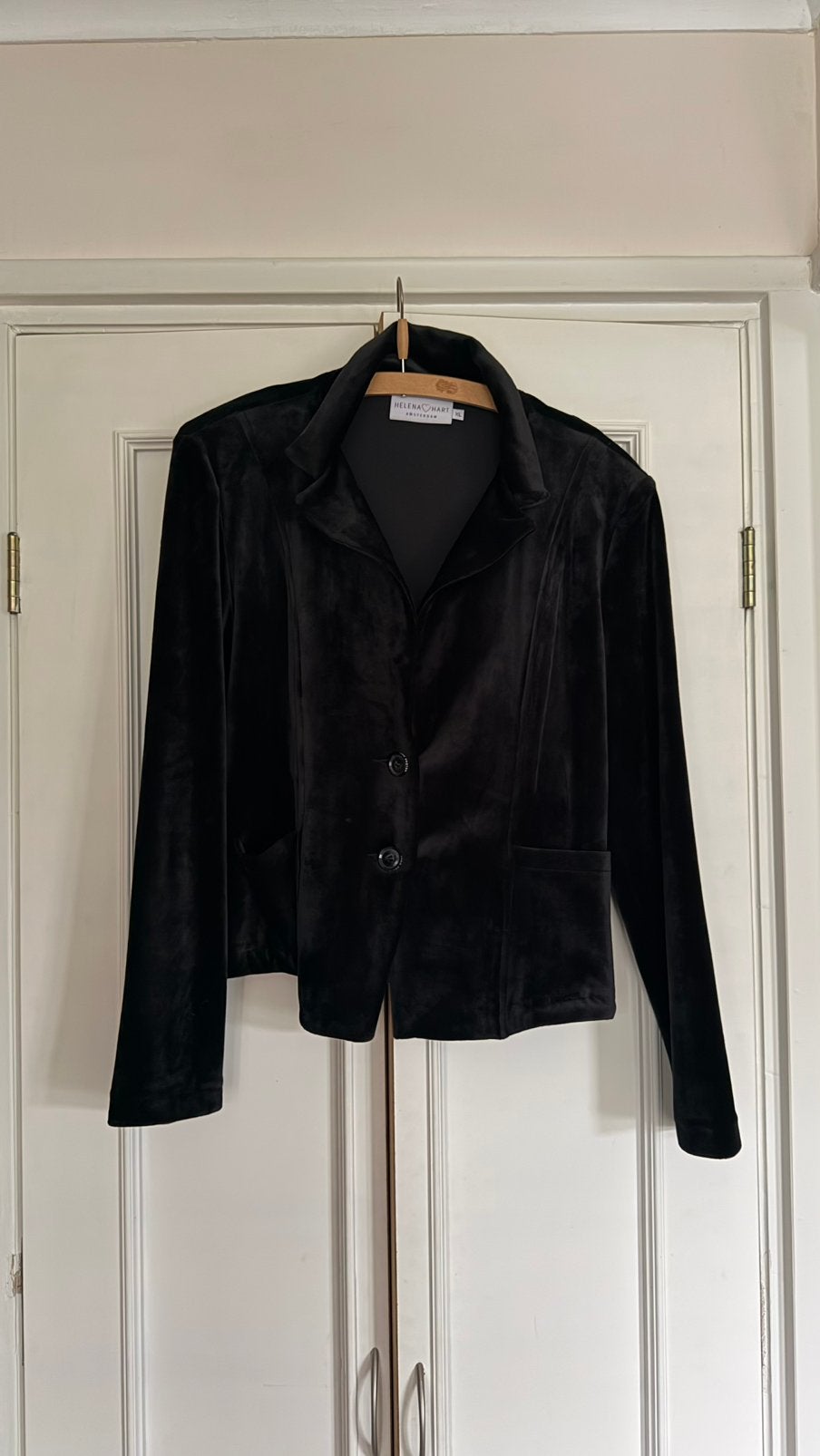 Helena Hart zwart fluwelen jasje, maat XL, Zwart, Maat 46/48 (XL) of groter, Ophalen of Verzenden, Zo goed als nieuw