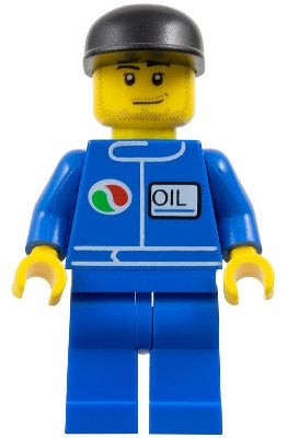 LEGO City oct060 Octan - Blue Oil, Blue Legs, Black Cap, Smi, Lego, Ophalen of Verzenden, Minifiguur, City