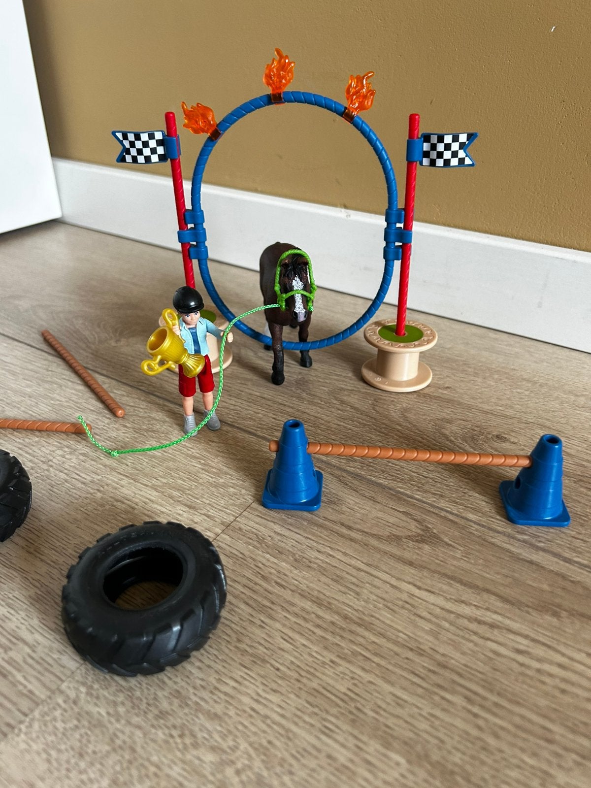 Schleich agility race set, Ophalen of Verzenden, Zo goed als nieuw, Jongen of Meisje
