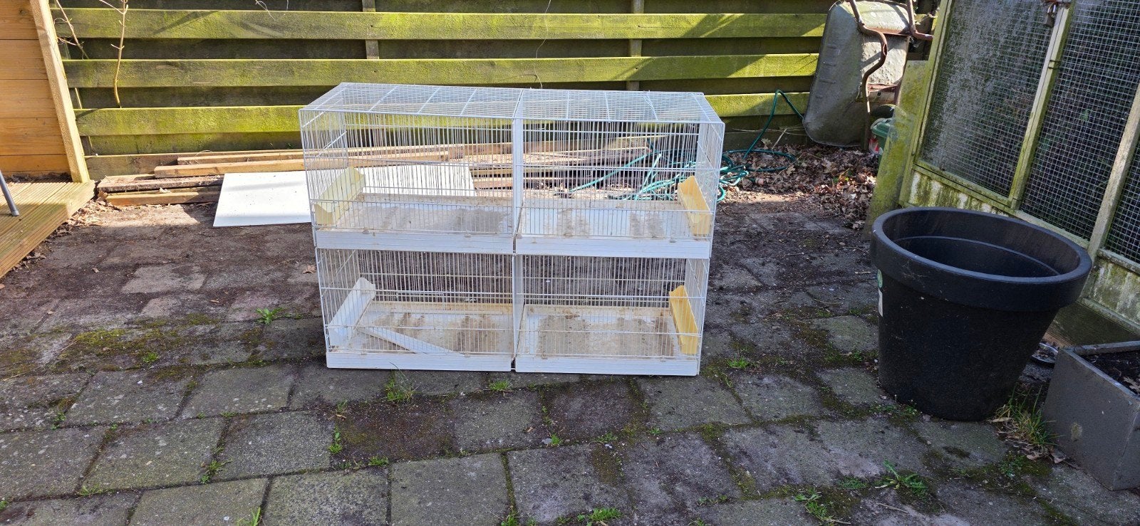 2 x Italiaanse draadkooien 120 cm, Ophalen, Gebruikt, Metaal, Broedkooi of Kweekkooi