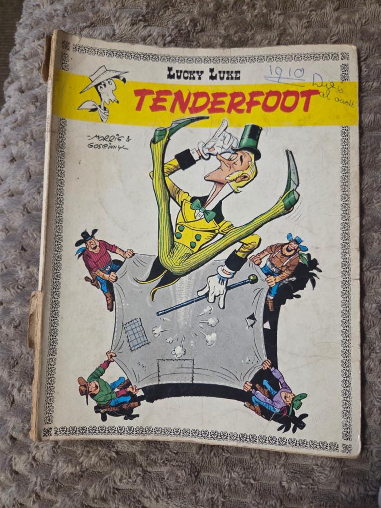 Lucky Luke - Tenderfoot (1970) - Stripboek, Boeken, Stripboeken, Eén stripboek, Ophalen of Verzenden, Gelezen, Morris & Goscinny