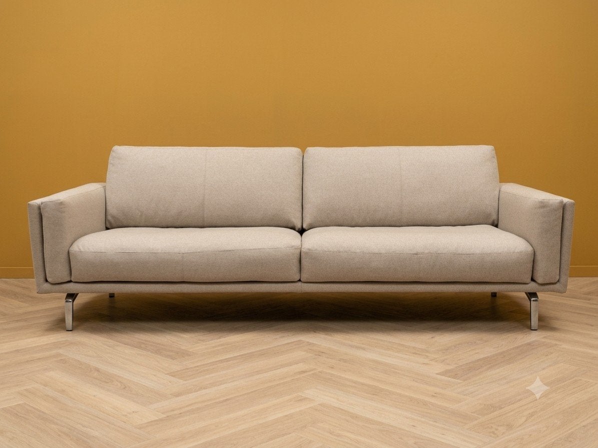 Leolux Bellice | 3-zits | Opnieuw bekleed | Wol greige, 250 tot 300 cm, Leolux, Modern design refurbished, Info@andriesign.nl