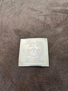 Riviera maison label 5 x5 cm, Ophalen, Zo goed als nieuw, Zilver