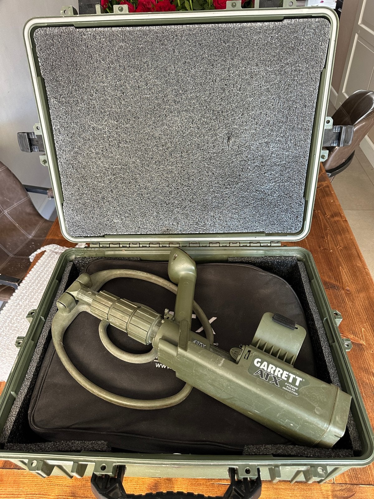 Garrett ATX Metaaldetector met Koffer en Accessoires, Ophalen, Garrett, Gebruikt, Meer dan 30 cm