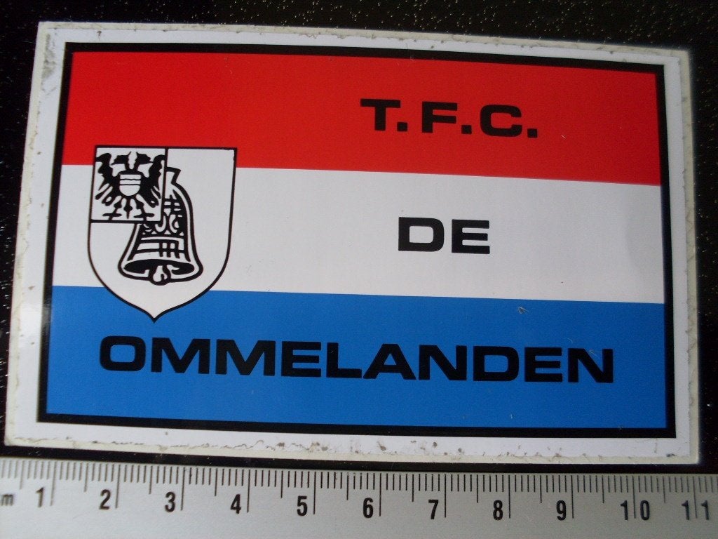 sticker tfc de ommelanden logo tour fiets club NL vlag, Verzenden, Zo goed als nieuw, Bedrijf of Vereniging