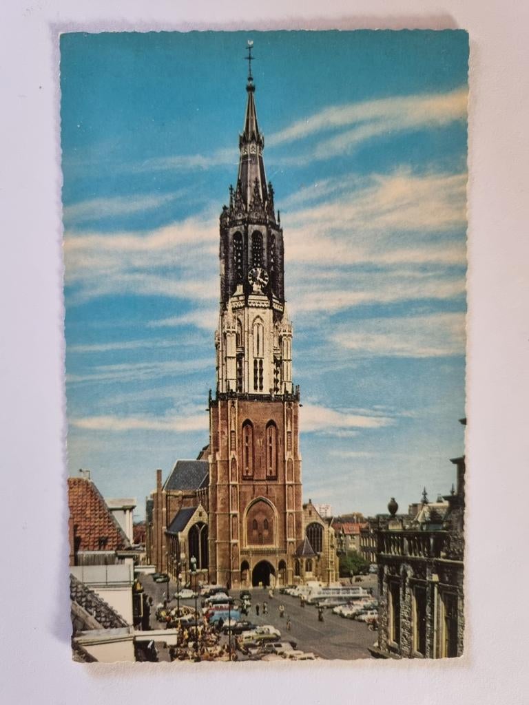 Delft met ( Markt met Nieuwe Kerk ), Ophalen of Verzenden, Zuid-Holland