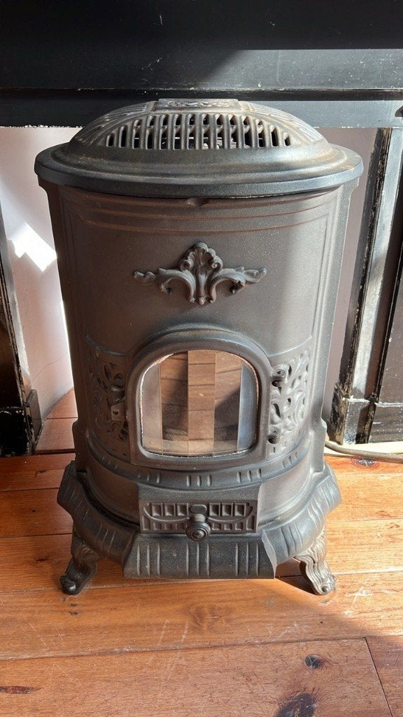 Authentieke ovale Kachels /Antique Cast Iron Oval Stove, Ophalen, Gas, Zo goed als nieuw, Vrijstaand