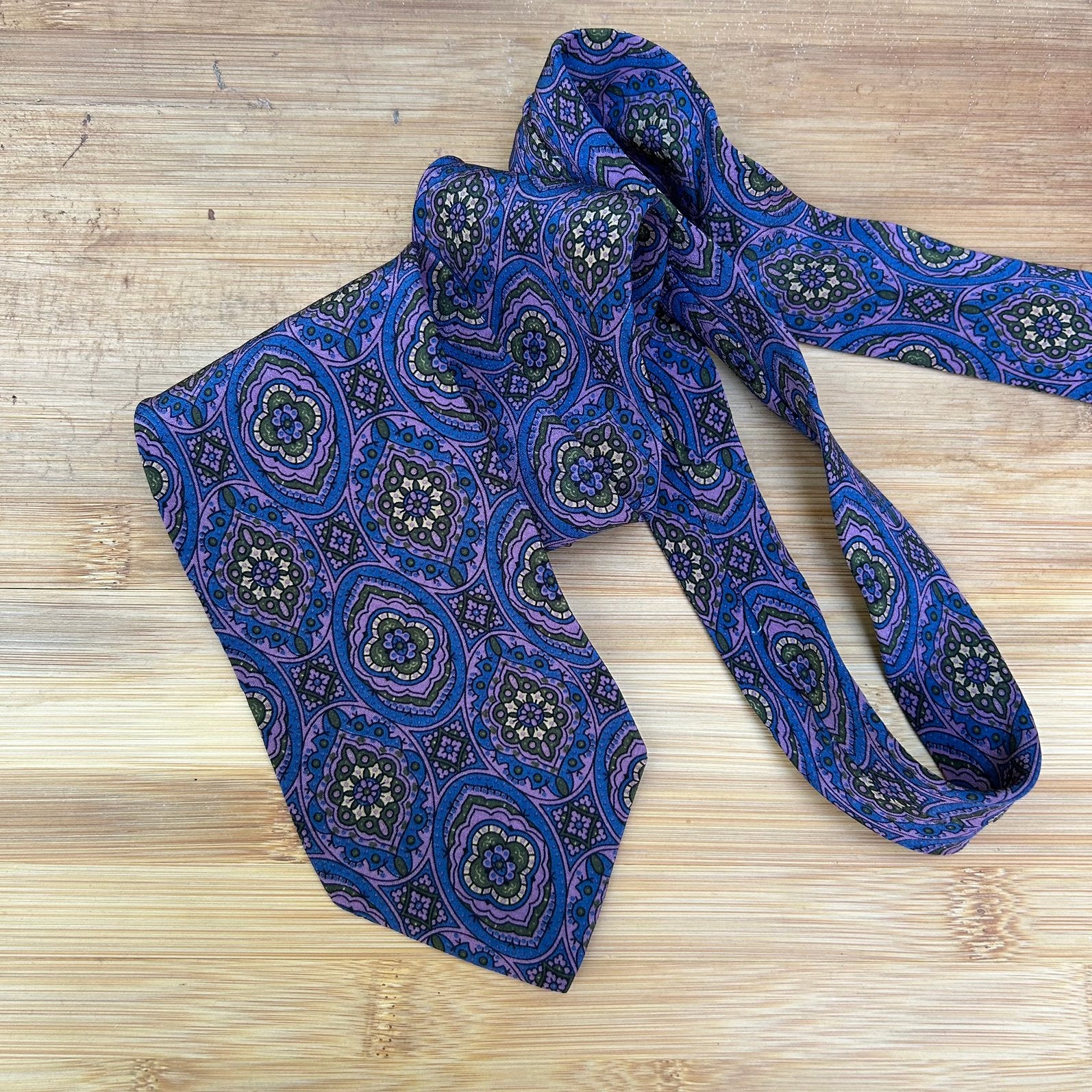 Christian Dior Paisley Stropdas Zijde - Sprezzatura!, Ophalen of Verzenden, Zo goed als nieuw, Blauw, Met patroon