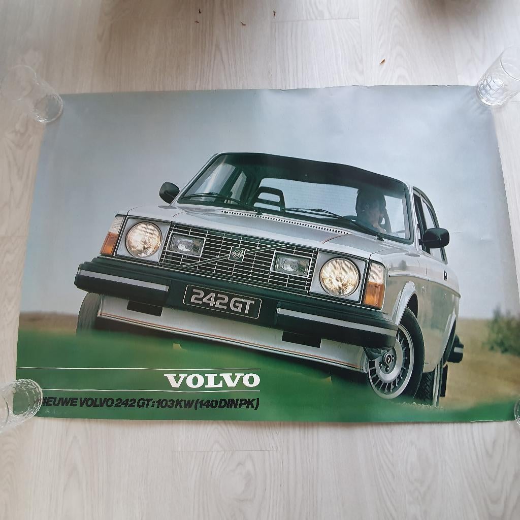Poster Volvo vintage, Verzenden, Deurposter of groter, Zo goed als nieuw, Overige vormen