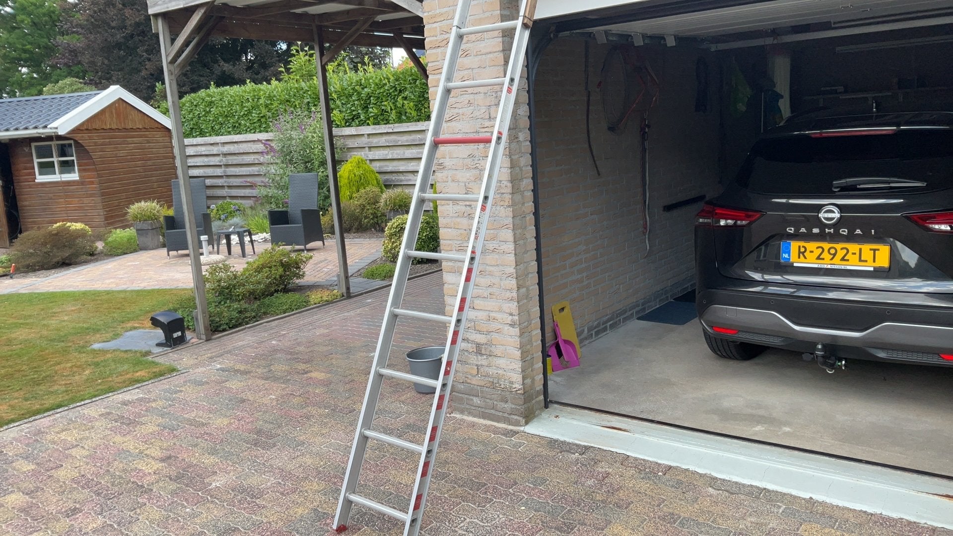 Ladder, Ophalen of Verzenden, Gebruikt, Rolsteiger of Kamersteiger, 2 tot 5 meter