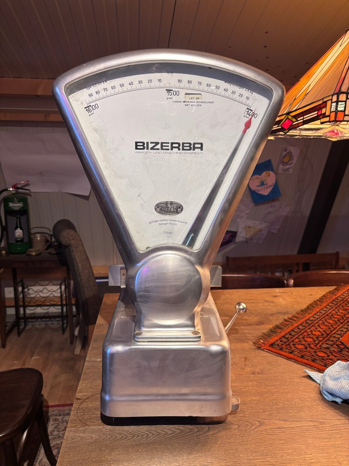 Bizerba Winkelweegschaal uit 1974 - Max 2.4 kg, Ophalen