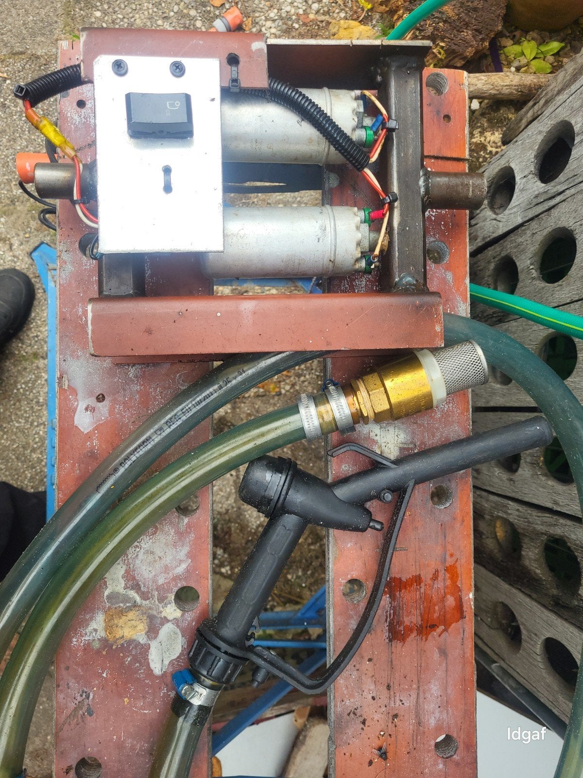 Brandstof/diesel opvoerpomp met tankpistool 12 volt, Ophalen of Verzenden, Gebruikt, Universele onderdelen