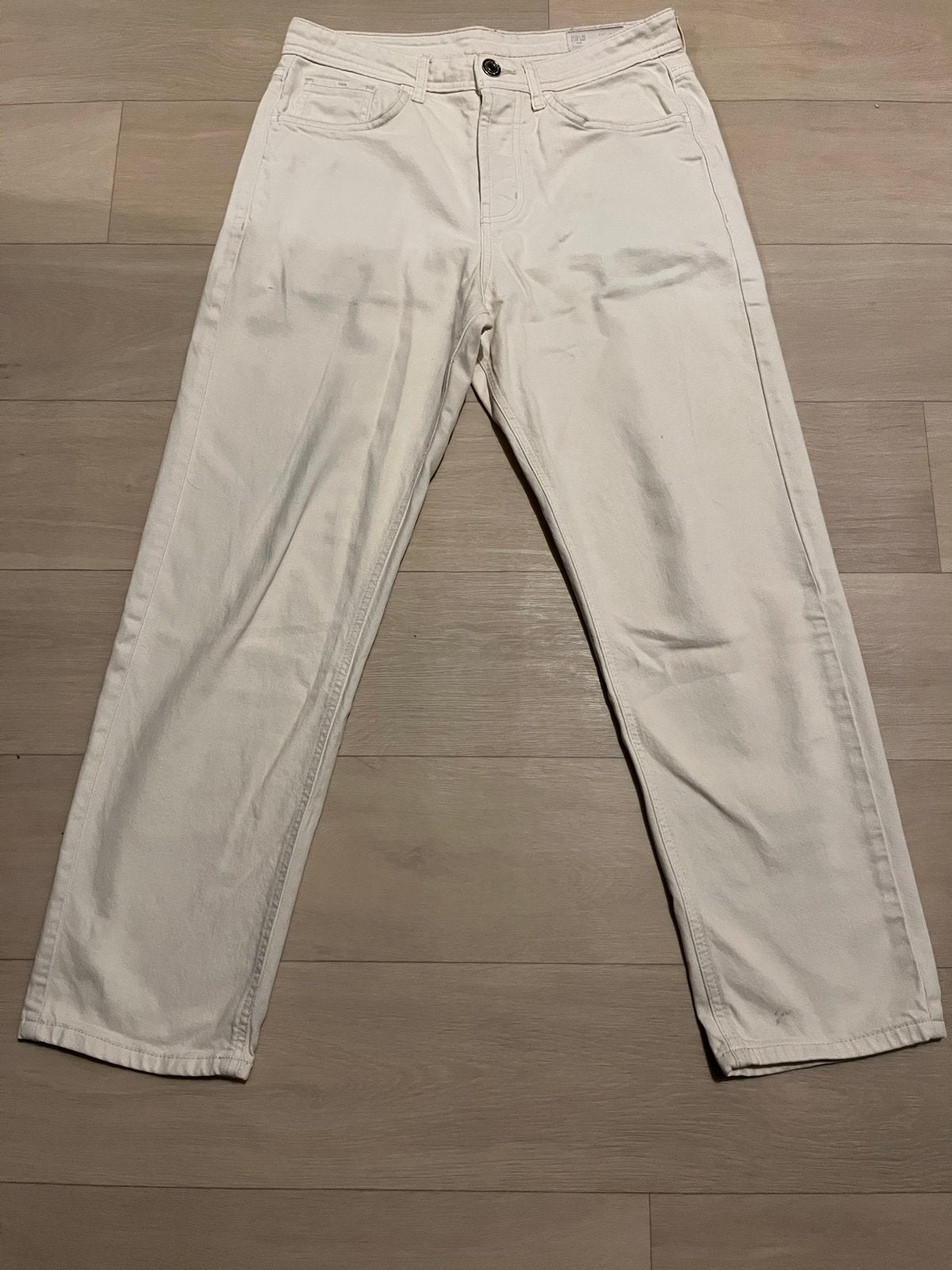 Witte jeans maat W32/L30 Unisex - Bieden mogelijk, Ophalen of Verzenden, Zo goed als nieuw, Wit