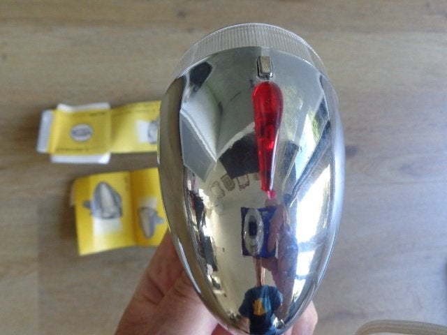 Oldtimer koplamp (NOS) in verpakking nog, Fietsen en Brommers, Overige materialen, Nieuw, Ophalen of Verzenden, Verlichting