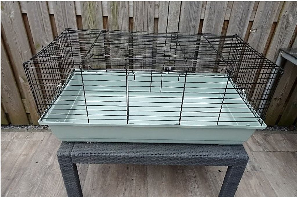 Z.G.A.N. kooi met groen/grijze bak en zwarte tralies !, Kooi, Zo goed als nieuw, 75 tot 110 cm, Cavia