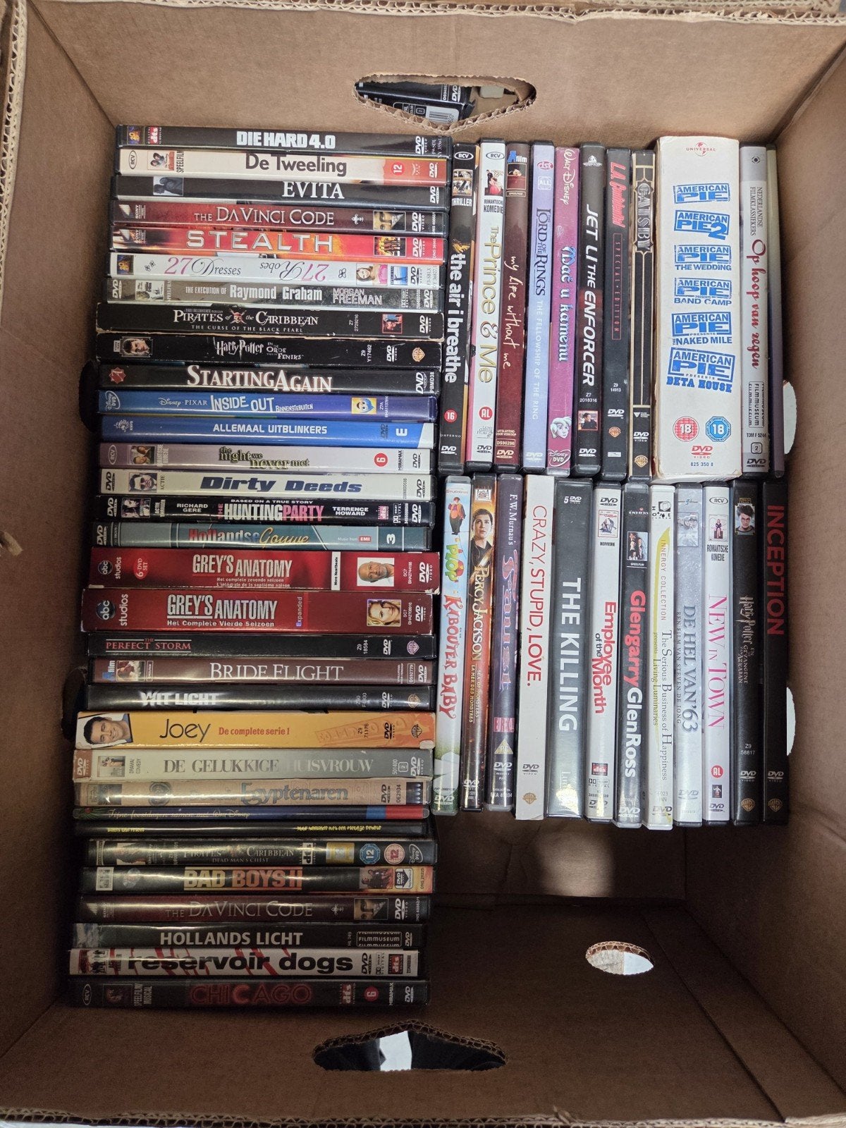Ruim 350 originele dvd's in goede staat, Ophalen, Gebruikt