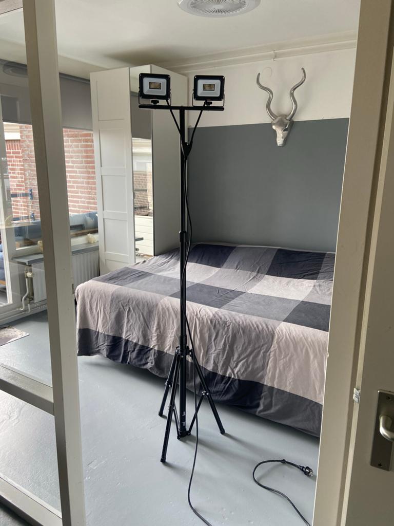 Brennenstuhl LED bouwlamp op statief, Ophalen, Met statief, Zo goed als nieuw, Lamp met armatuur