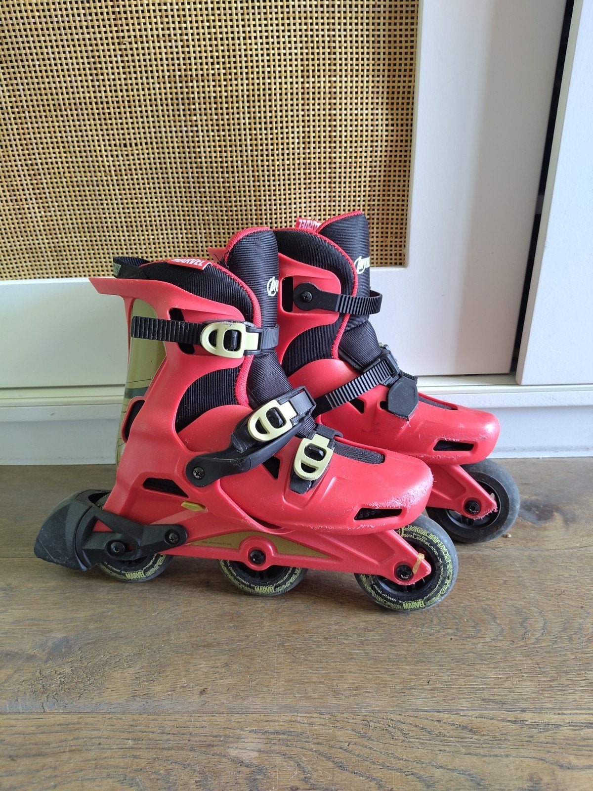 Verstelbare Wave Iron Man inline skates (maat 35-38), Ophalen, Verstelbaar, Gebruikt, Kinderen
