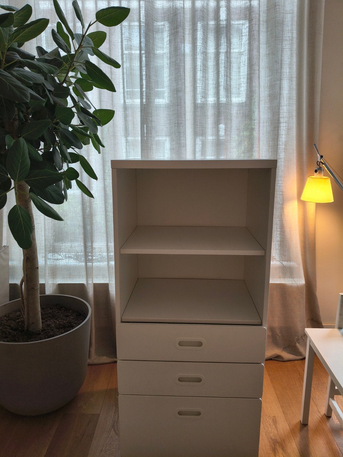 Witte Ikea Platsa Kast met Lades en Planken - Zo goed als ni, Ophalen, Minder dan 50 cm, 100 tot 150 cm, Zo goed als nieuw