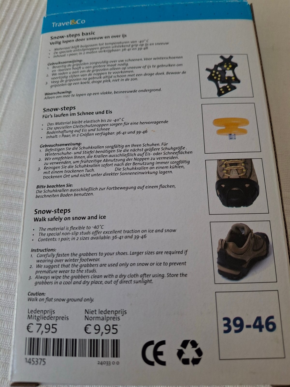 Travel&Co Snow-steps basic - Veilig lopen op sneeuw en ijs, Overige merken, Overige typen, Nieuw, Ophalen of Verzenden