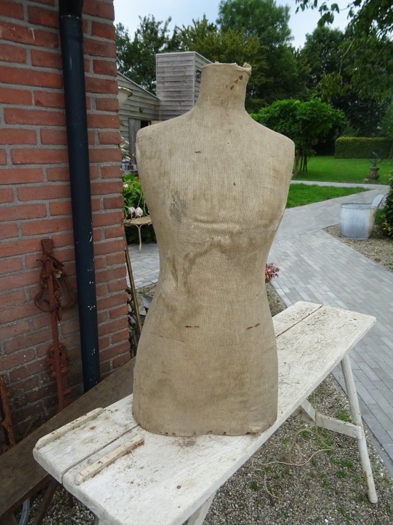 slanke shabby Franse buste -paspop, Ophalen