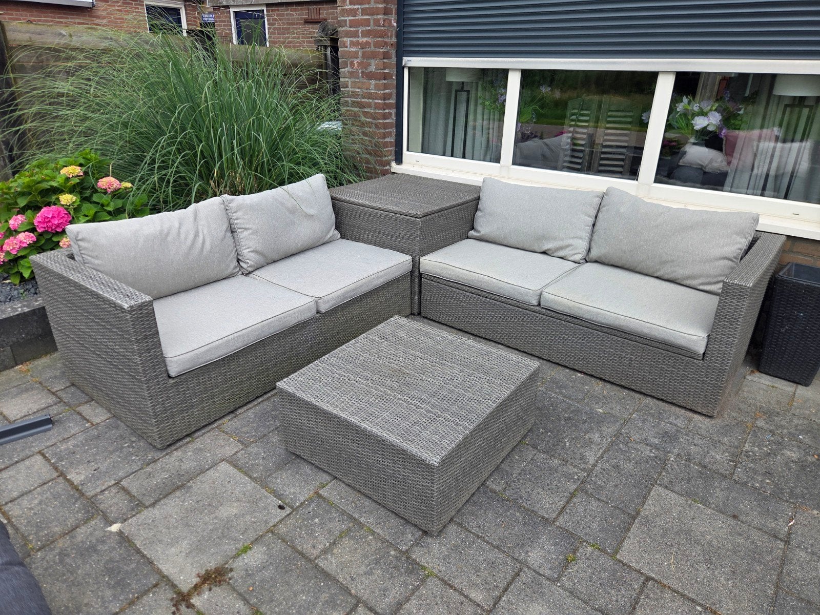 Loungeset, Tuin en Terras, Tuinsets en Loungesets, Ophalen, Bank